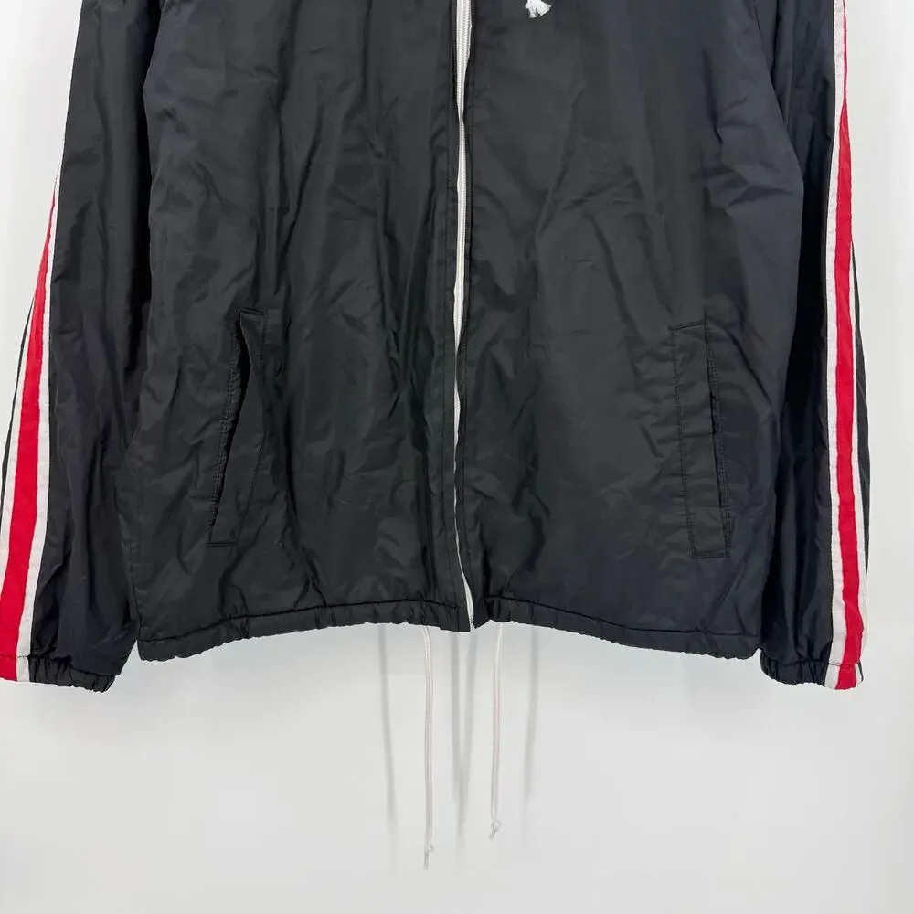 Thrasher Magazine Godzilla Track Jacket Size Large Black Red Skater Skateboard